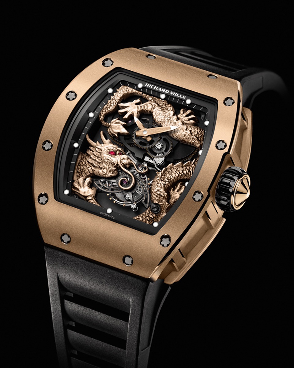 Replica Richard Mille RM 057 Tourbillon Dragon Jackie Chan Red Gold Watch